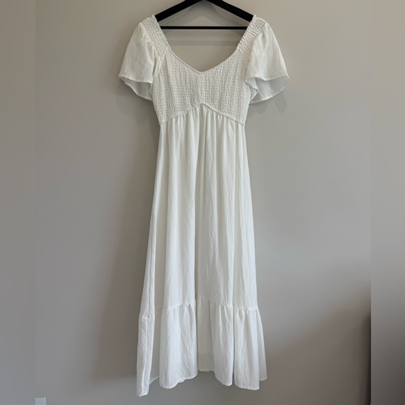 August Sky White Midi Dress - Picture 4 of 9